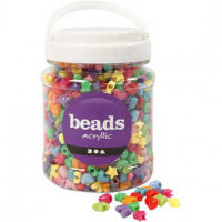 Novelty Shape Beads, D: 10 mm, hole size 3.5 mm, 700 ml, asstd colours [HOB-61774]