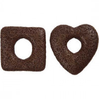 Lava Beads, size 43-47 mm, 2 mixed, brown [HOB-63642]