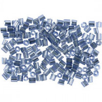 Rocaille Seed Beads, size 8/0, D: 3 mm, 500 g, silver blue [HOB-683302]