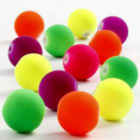 Neon Beads, D: 12 mm, hole size 2 mm, 50 g [HOB-698440]
