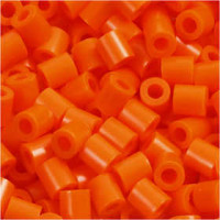 Fuse Beads, size medium mm, size 5x5 mm, 6000 pcs, clear orange (32233) [HOB-751131]