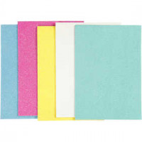 EVA Foam Sheets, A5 15x21 cm, thickness 2 mm, 5 sheets, asstd. colours [HOB-769012]
