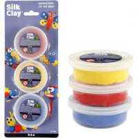 Silk Clay®, 3x14 g, blue, yellow, red [HOB-78149]