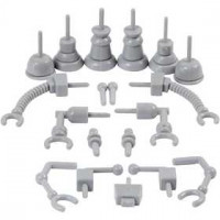 Robot parts, size 0.5-6 cm, 19 pcs, grey [HOB-78277]