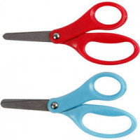 Kids Scissors, L: 13 cm, 12 pcs, blue, red [HOB-9416]