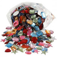 Rhinestones, size 15-17 mm, 800 pcs, asstd colours [HOB-99227]
