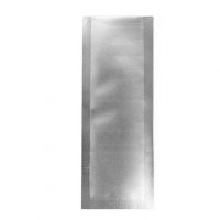 Plastic Bags Matt Silver 3.8x10.2cm Tamper-proof Heat sealable (100 pieces) [CRB4S]