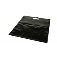 Plastic Carrier Bags Black 22.9x8.2x18.4cm 75 micron with Grip Seal (100 pieces) [ZH13BK5]
