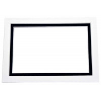 Double Mat. Super White/Jet Black Conservation 8.75 x 13.5cm Inner Cut 12.7 x 17.8cm (25 Pieces) [MD30007]
