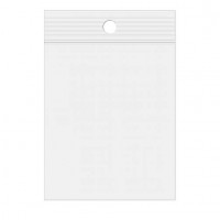 Grip Seal Bags with Hang hole 12.5x18cm Crystal Clear PP 50 micron (100 pieces) [ZR57]