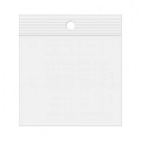 Grip Seal Bags with Hang hole 5x5cm Crystal Clear PP 100 micron (100 pieces) [Z4R22]