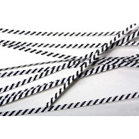 Tin Ties 15.2x0.4cm Paper White/Black striped (1.000 pieces) [TT6WKS]