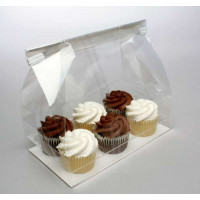 Bags Set for 6 Mini Cupcakes 17.8x10.5x22.9cm (100 pieces) [CBG7]