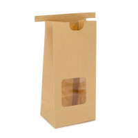 Kraft Bags Brown Reclosable 8.6x6.4x19.7cm (100 pieces) [TTW1K]