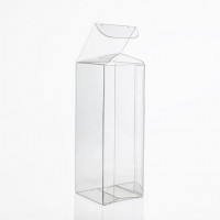 Plastic Gift Boxes 3.8x3.8x10.2cm Crystal Clear (50 pieces) [VB293]