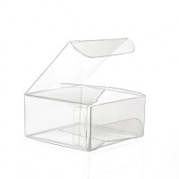 Plastic Gift Boxes 7.6x7.6x5.1cm Crystal Clear (50 pieces) [VB298]