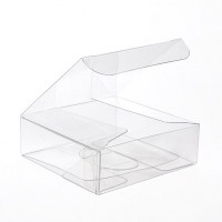 Plastic Gift Boxes 7.6x7.6x2.5cm Crystal Clear (50 pieces) [VB297]