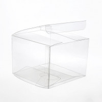 Plastic Gift Boxes 10.2x10.2x7.6cm Crystal Clear (50 pieces) [VB303]