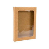Kraft Gift Boxes with Window 12.5x1.5x16.8cm (25 pieces) [WKRG2]
