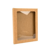 Kraft Gift Boxes with Window 12.5x1.3x16.8cm (25 pieces) [WKRG5]