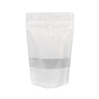 Stand Up Pouches Rice Paper White 13x8x20.5cm | 113 grams (100 pieces) [ZBGR3W]