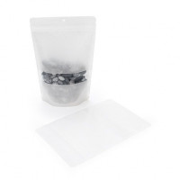 Stand Up Pouches Rice Paper White 15x9x23.2cm | 312 grams with hang hole (100 pieces) [ZBGR7WH]
